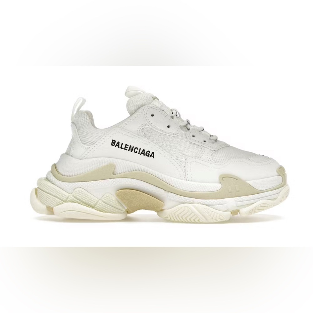 Balenciaga Triple S women’s sneakers, white and cream, size 34, authentic!